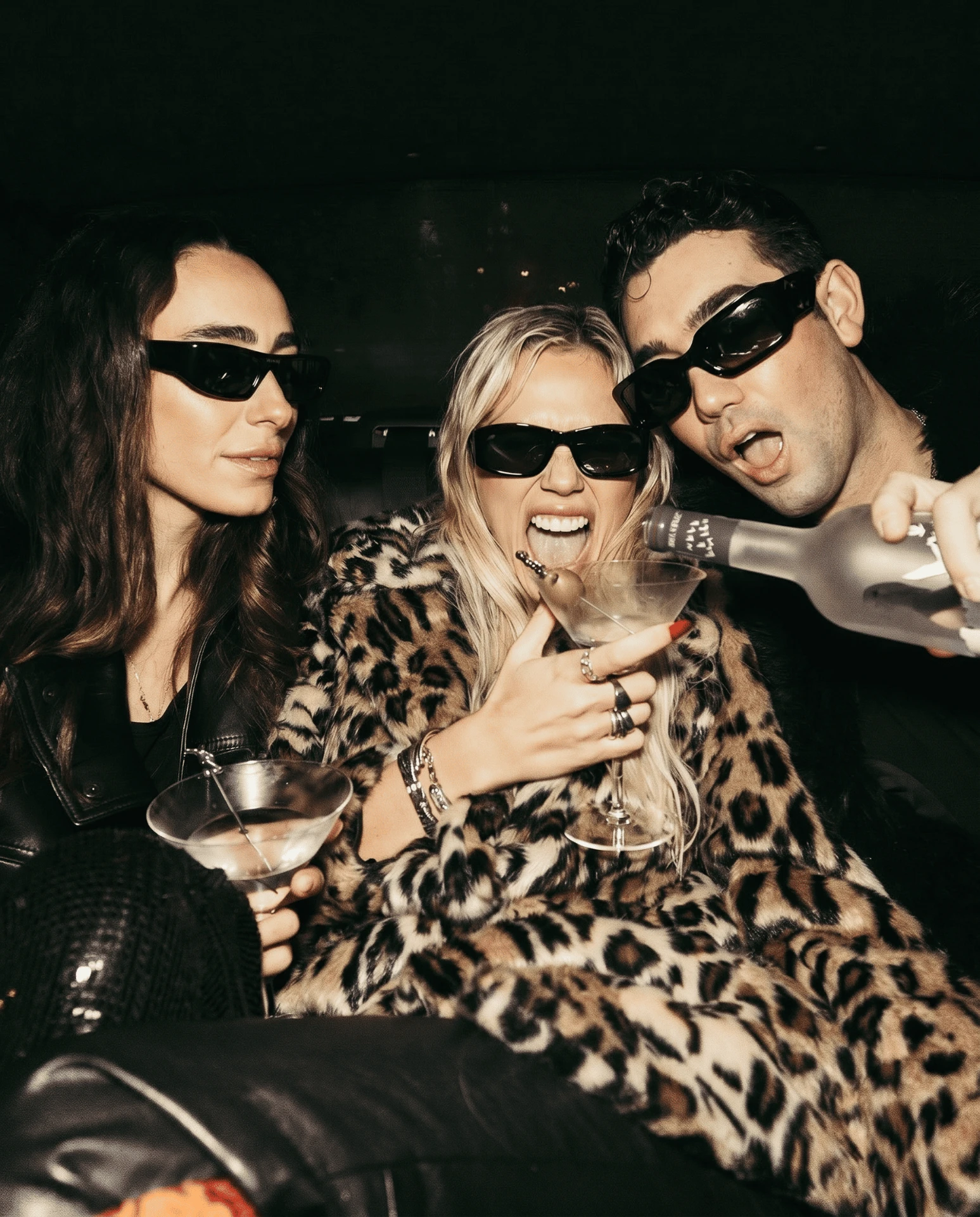 Guests dressed for a night out